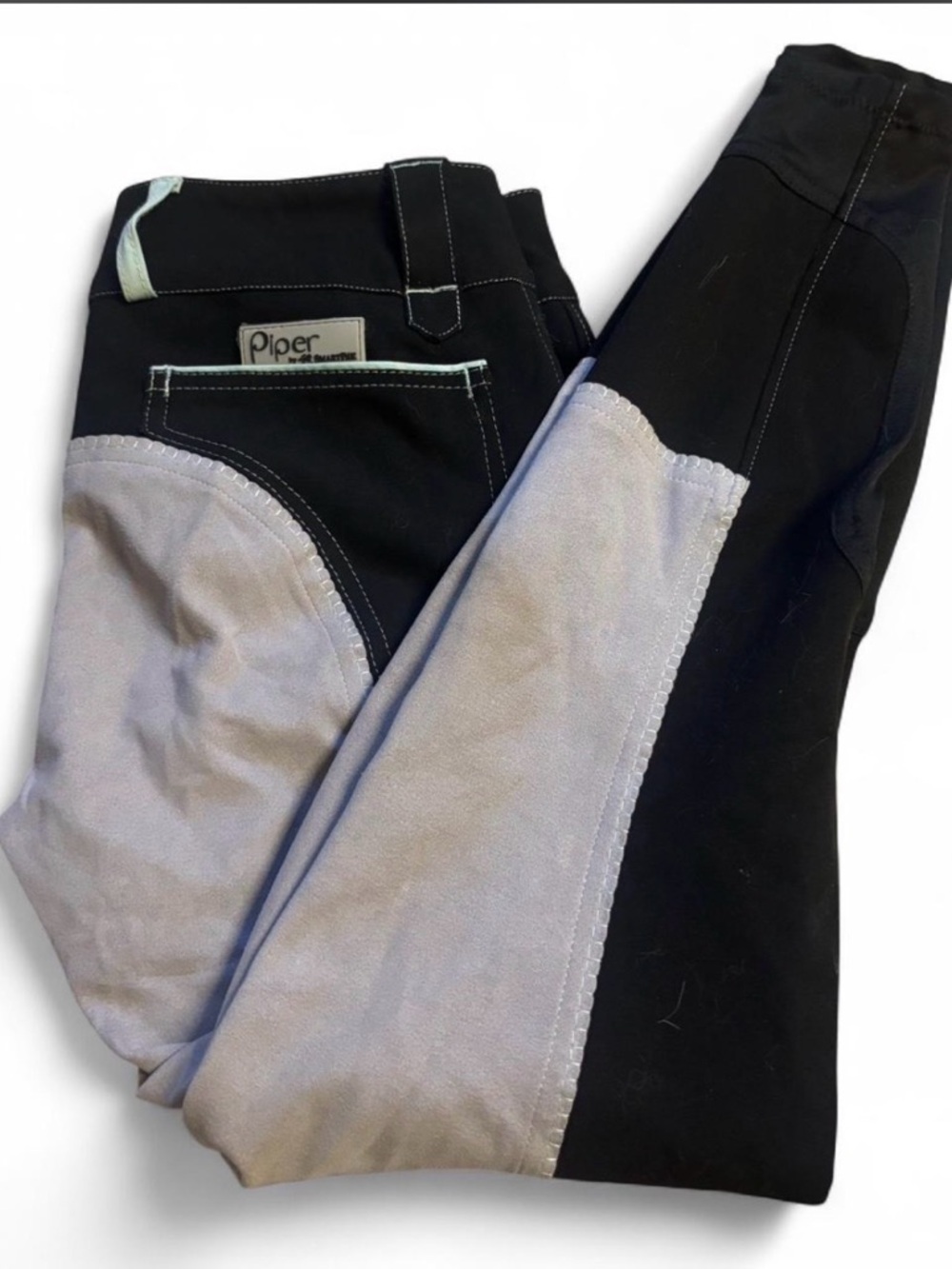 Piper Black and Light Gray Full Seat Breeches